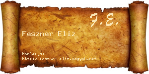 Feszner Eliz névjegykártya